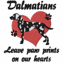 Dalmatians Leave Paw Prints Embroidered Polo Shirt