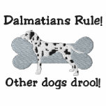 Dalmatians Rule Embroidered Zip Hoodie