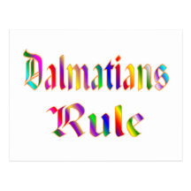 DALMATIANS RULE POST CARD