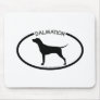 Dalmation Silhouette Black Mousepad