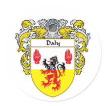 Daly Coat of Arms (Mantled) Sticker