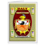 DALY FAMILY COAT OF ARMS CREST AND SHIELD CARDS