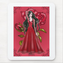 dama roja-alfombrilla alfombrilla de raton