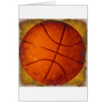 Damaged Basketball Photo Greeting Card