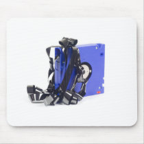 Damaged computer backup tape mousepads