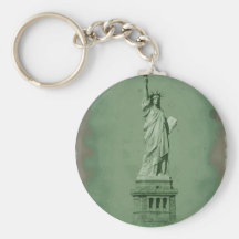 Damaged Photo Effect Statue of Liberty Key Chains