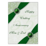 Damask 55th Wedding Anniversary Greeting Card