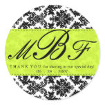 Damask and Lime stickers