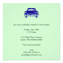 Damask Auto Personalized Invitations