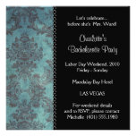 damask bachelorette party invitation