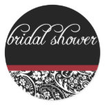 Damask Beauty-Bridal Shower Sticker