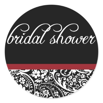 Damask Beauty-Bridal Shower Sticker by twoheartsshoppe