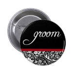 Damask Beauty Groom Button