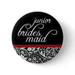 Damask Beauty Junior Bridesmaid Button