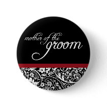 Damask Beauty Mother of the Groom Button