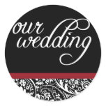 Damask Beauty-Our Wedding Sticker