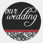 Damask Beauty-Our Wedding Sticker