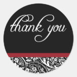 Damask Beauty-Thank You Sticker