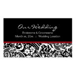 Damask Beauty Wedding Website Business Card