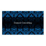 Damask Biz Card (Blue) Business Card Template
