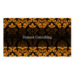 Damask Biz Card (Orange) Business Cards