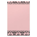 DAMASK ,black and pink Customized Stationery
