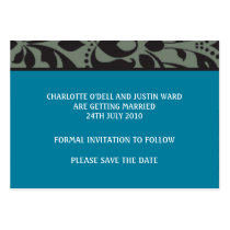 damask blue; save the date