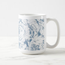 damask - blue secret garden mug