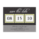 Damask Box Trio Save the Date Postcard (ebony)