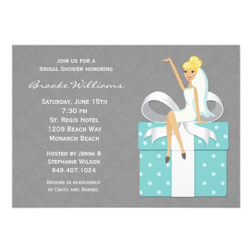 Damask Bridal Shower Invitation at Zazzle.ca