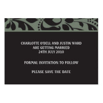 damask charcoal; save the date