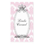 Damask Crown Business Card (Peach)