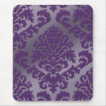 Damask Cut Velvet, Dusty Tones Mouse Pads
