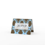 Damask Cute Vintage Elegant Classy RSVP Cards