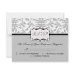 Damask Cute Vintage Elegant Classy RSVP Cards Custom Announcement