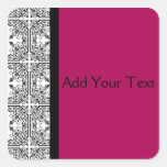 Damask Delight in Cherrystone Red Stickers