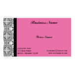 Damask Delight in Pink Business Card