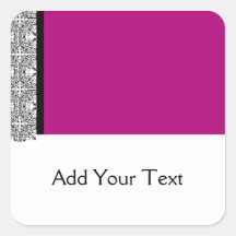 Damask Delight in Purple Square Sticker