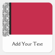 Damask Delight in Scarlet Red Sticker