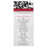Damask Delight Wedding Program Personalized Rack Card