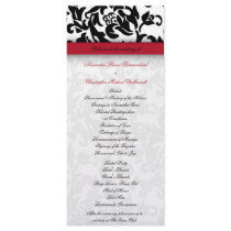 Damask Delight Wedding Program Personalized Rack Card