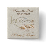 Damask Elegance Pinback Button