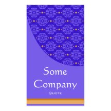 Damask Elegance Collection (Blue) Business Card Templates