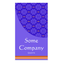 Damask Elegance Collection (Blue) Business Cards