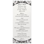 Damask Elegance Wedding Menu Card Personalized Announcements