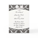 Damask Elegance Wedding Program Card