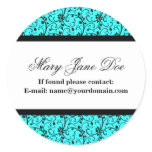 Damask Ex Libris Personalized Library Labels stickers