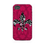 Damask Fleur de Lis with Pink Tough Iphone 4 Covers