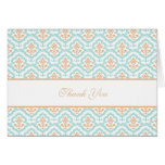 Damask Floral Wallpaper Collection Thank You Card