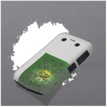 DAMASK GEM MONOGRAM green black yellow Blackberry Bold Covers